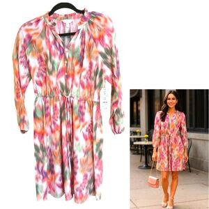 Time and Tru Women's Floral Ruffle Neck Dress-Size XS-NWT